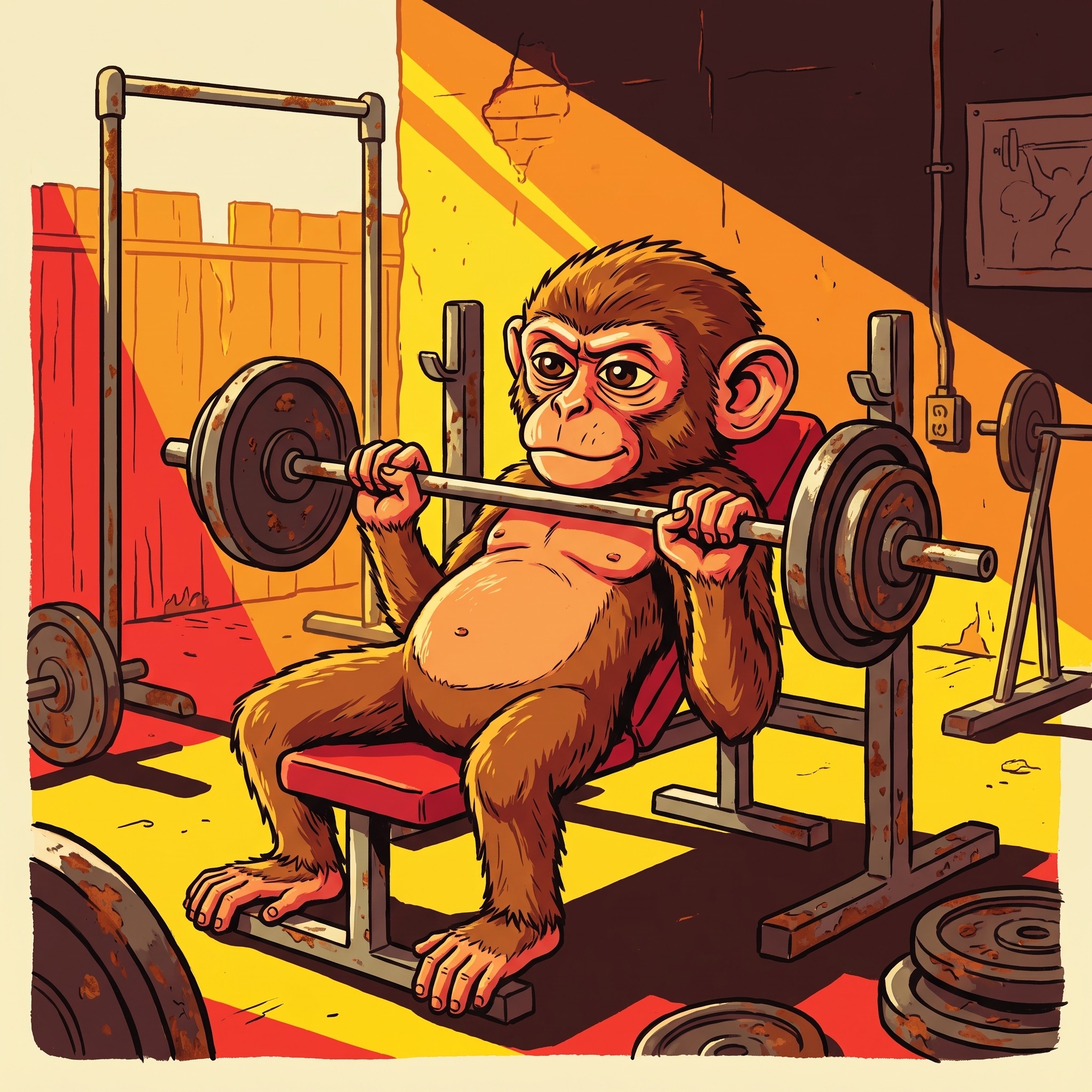 lift heavy — ape enjoying life outside